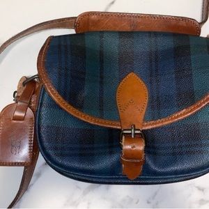 Authentic VINTAGE Polo Ralph Lauren Plaid Crossbag Purse